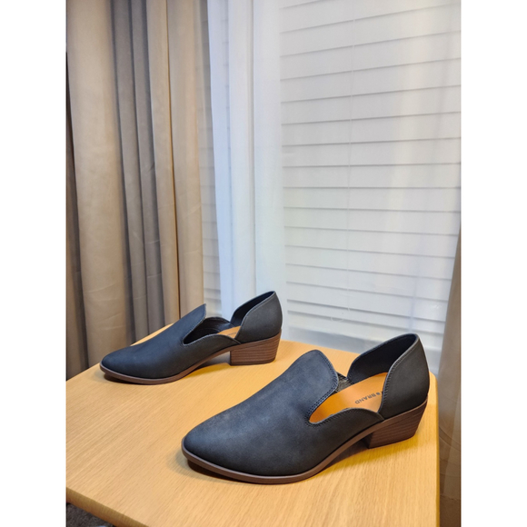 Lucky Brand Modern Western Oxford Loafers Moccasins 8.5 M BLACK White Brush - Picture 7 of 16